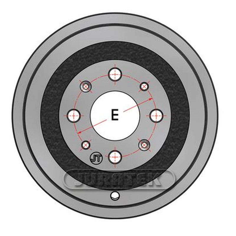 Juratek Brake Drum Assembly Rear fits Fiat Grande Punto 2005 on 1.2