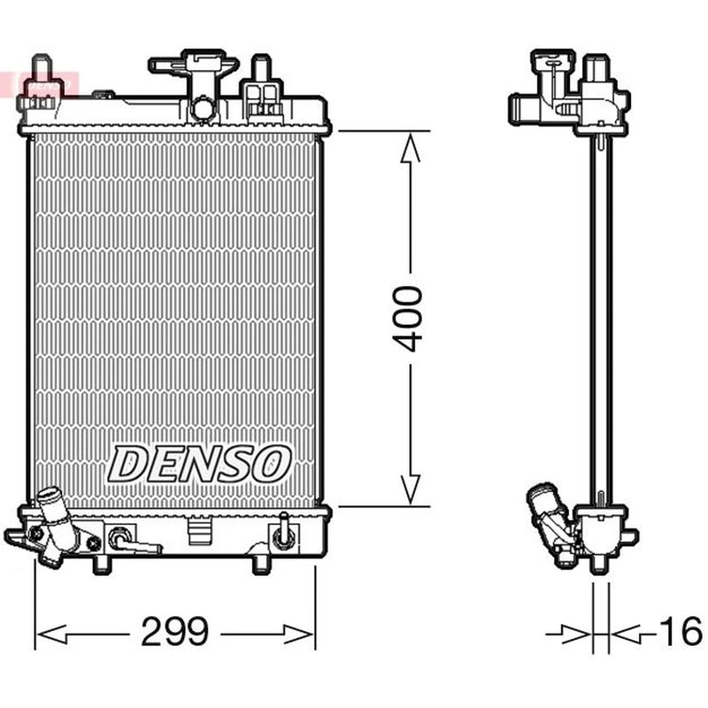 Denso Engine Radiator fits Daihatsu Cuore VII 2007 on 1.0