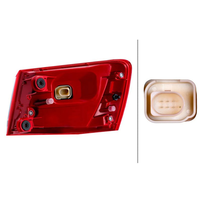Hella Tail Light / Lamp Socket Bulb Left fits Audi A6 C7 2011-2018 2.0 2.8 3.0