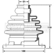 First Line Drive Shaft Bellow Kit Front Left fits Audi A3 1996-2003 1.8