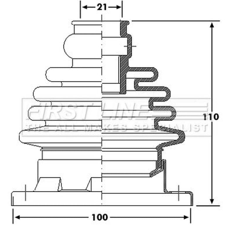 First Line Drive Shaft Bellow Kit Front Left fits Audi A3 1996-2003 1.8