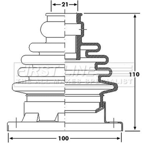 First Line Drive Shaft Bellow Kit Front Left fits Audi A3 1996-2003 1.8