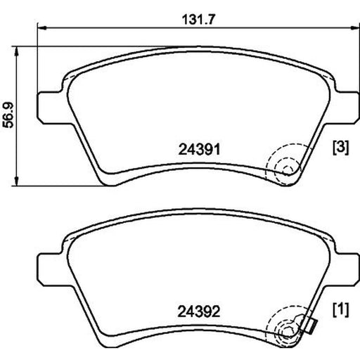 DON Front Brake Pad Set fits Fiat Sedici 2006-2014 1.6 1.9 2.0