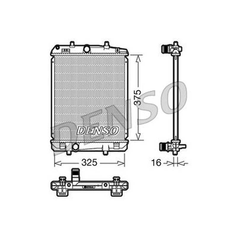 Denso Engine Radiator fits Toyota Aygo 2005-2010 1.4