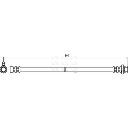 Apec Brake Hydraulic Hose Line Front Left fits Mazda MX-5 1993-1998 1.8
