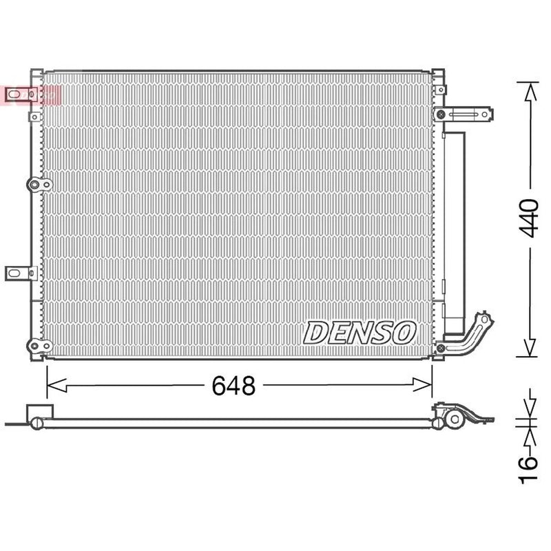 Denso Air Conditioning Condenser fits Jeep Cherokee 2013-2018 2.0 2.2 2.4 3.2
