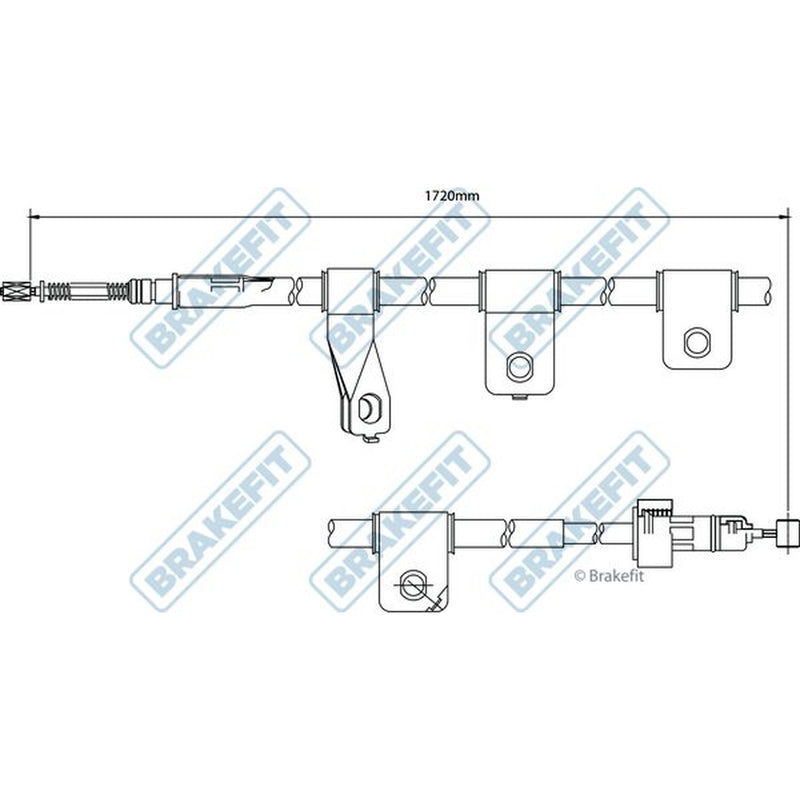 Apec Handbrake Cable Left Rear fits Hyundai Matrix 2001-2010 1.5 1.6 1.8
