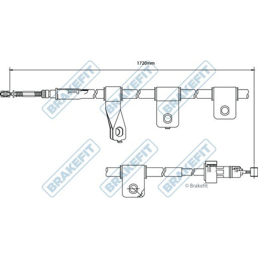 Apec Handbrake Cable Left Rear fits Hyundai Matrix 2001-2010 1.5 1.6 1.8