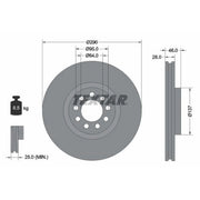 Textar 2 x Vented Front Brake Discs 92155700-x2