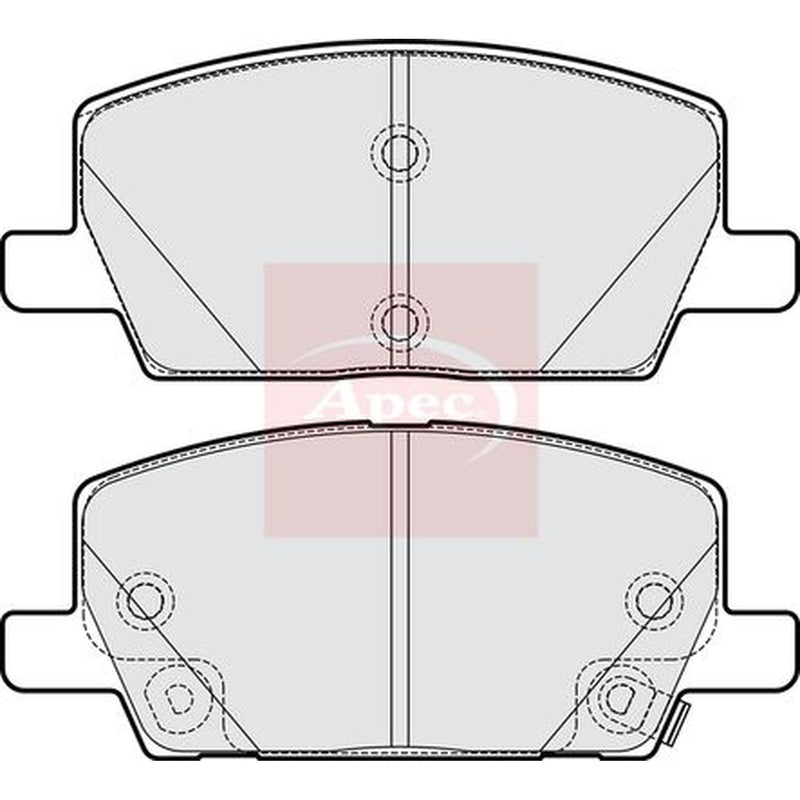 Apec Front Brake Pad Set fits Opel Insignia B Grand Sport 2020 on 1.5
