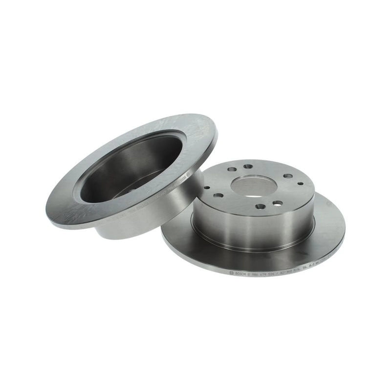 Bosch 2 x Solid Rear Brake Discs 0986479504-x2