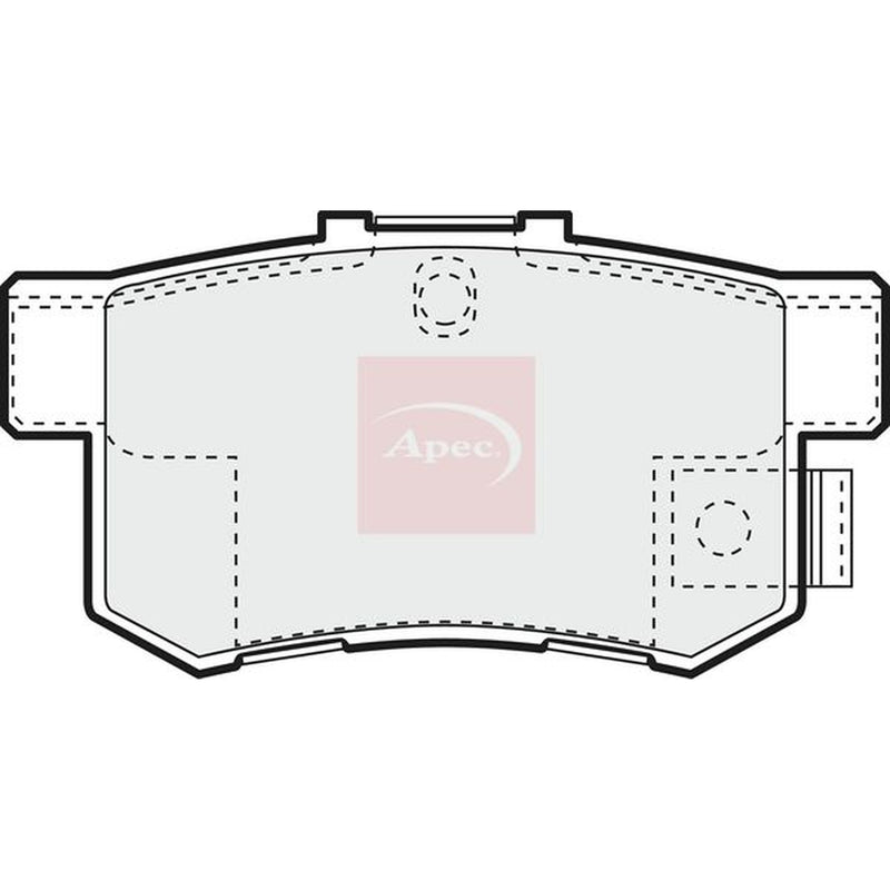 Apec Rear Brake Pad Set fits Honda Accord 1998-2003 3.0