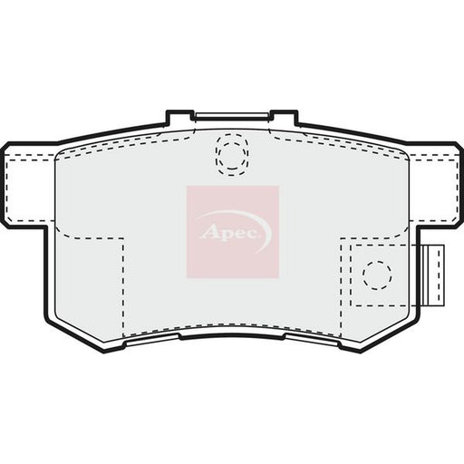 Apec Rear Brake Pad Set fits Honda Accord 1998-2003 3.0