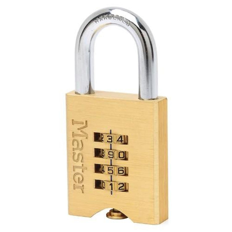 Masterlock Padlock Brass 50mm Combination Masterlock - Dynamic Drive