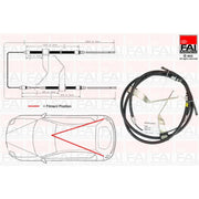 FAI Handbrake Cable Left Rear FBC0073
