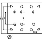 Textar Textar Cv Brake Lining Set 1940201 474414340 1940201