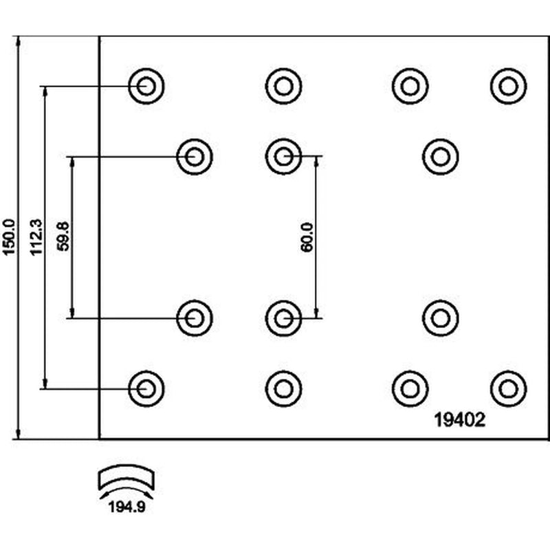 Textar Textar Cv Brake Lining Set 1940201 474414340 1940201