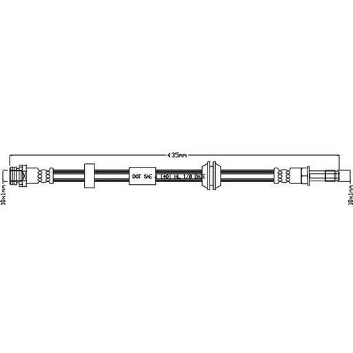 Juratek Brake Hydraulic Hose Line Right JBH1126