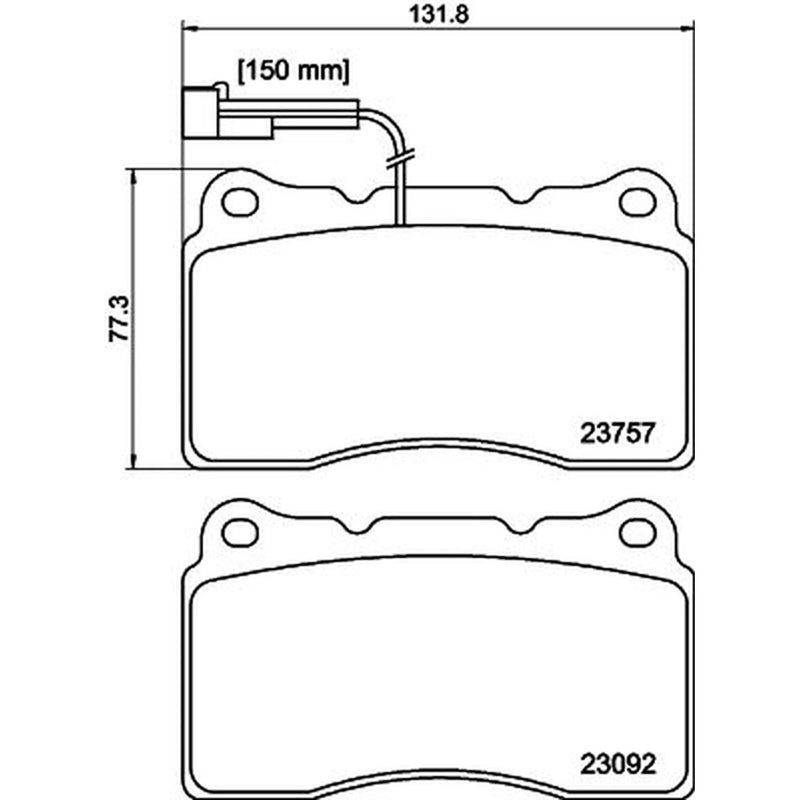 Mintex Front Brake Pad Set fits Alfa Romeo 159 2005-2012 1.8 1.9 2.0 2.2 2.4 3.2