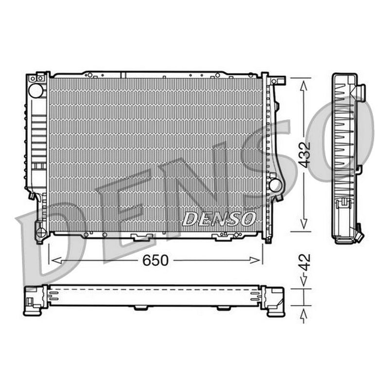 Denso Engine Radiator fits BMW 5 1988-1996