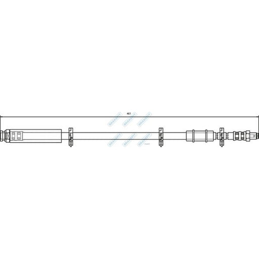 Apec Brake Hydraulic Hose Line Front fits Citroën C25 1981-1994 1.8 2.0 2.5