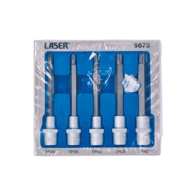 Laser Long Series Torx Plus Socket Bit Set 1/2 "D 5pc 8679 Laser - Dynamic Drive