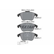 Textar Front Brake Pad Set 2433301