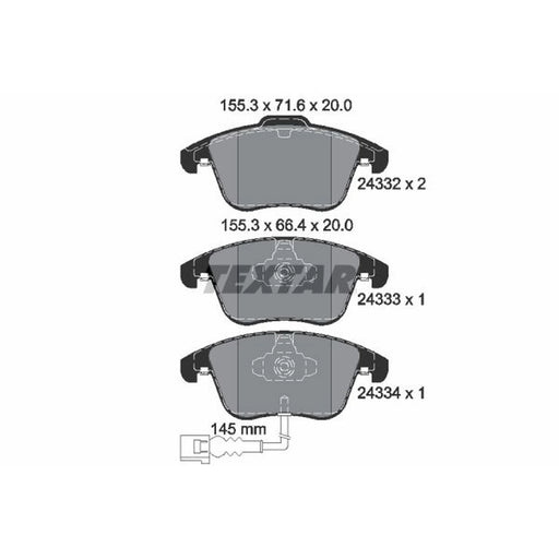 Textar Front Brake Pad Set 2433301