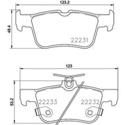 DON Rear Brake Pad Set fits Ford Kuga II 2012-2019 2.0