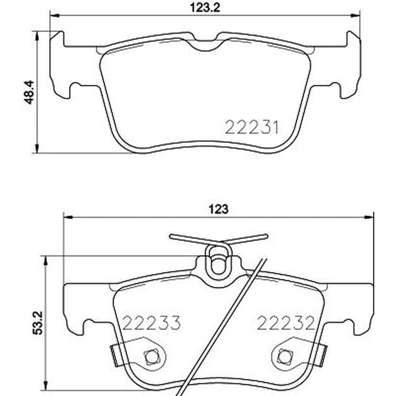 Mintex Rear Brake Pad Set fits Ford Kuga II 2012-2019 2.0