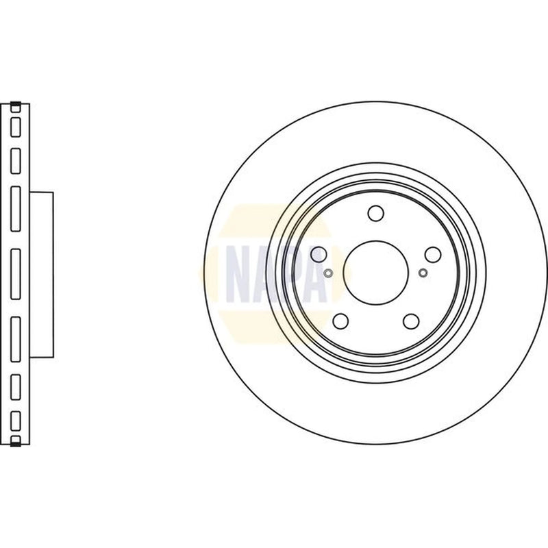 NAPA 2 x Vented Brake Discs fits Lexus Rx 2009-2015