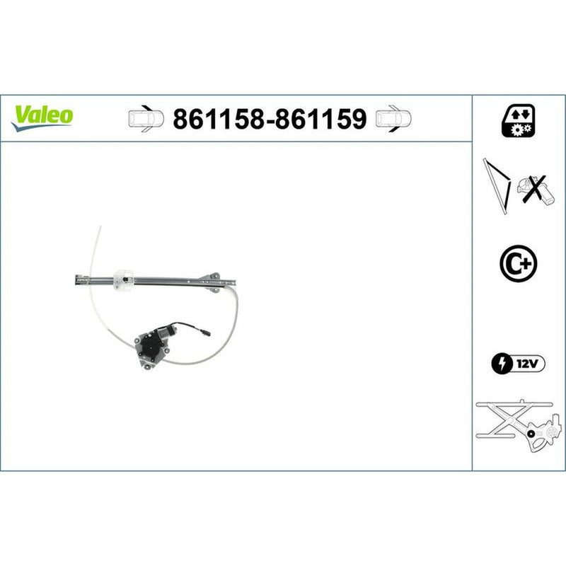 Valeo Electric Window Regulator Lifter Left Front 861158