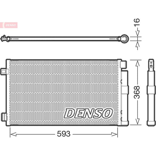 Denso Air Conditioning Condenser fits Fiat 500E 2020 on
