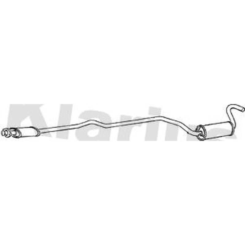 Klarius Box With Centre Pipe Centre fits Ford Escort 1983-1990 1.6