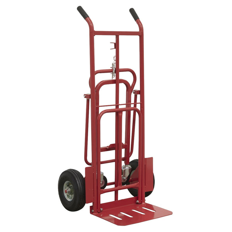 Sealey Sack Truck 3-in-1 with Pneumatic Tyres 250kg Capacity CST989 Sealey - Dynamic Drive