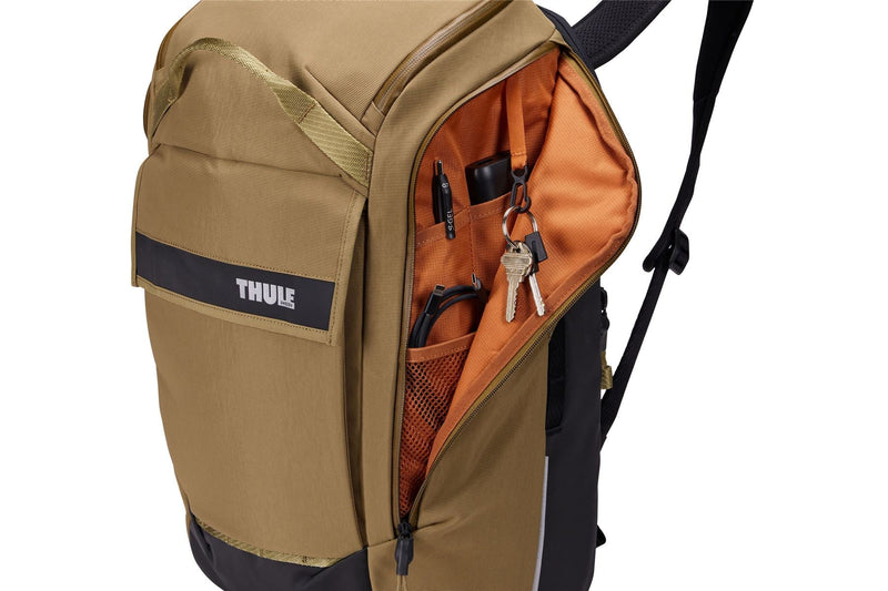 Thule Paramount hybrid bike pannier and backpack 26L tan beige Thule - Bars 4 Cars