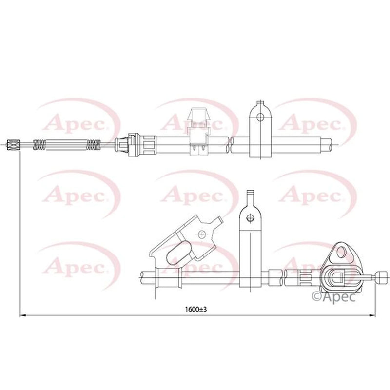 Apec Handbrake Cable Right Rear CAB1568