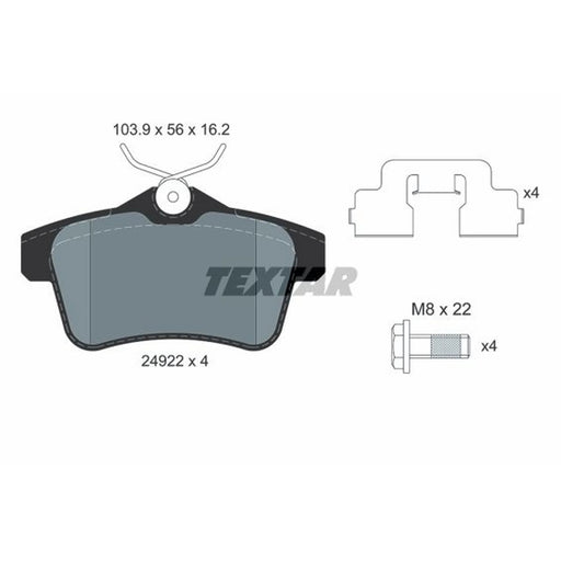 Textar Rear Brake Pad Set 2492204