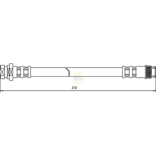NAPA Brake Hydraulic Hose Line Rear fits Renault Espace 2002-2015