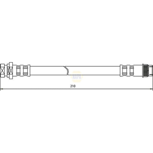 NAPA Brake Hydraulic Hose Line inner NBH1371