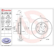Brembo Front Brake Discs & Pads fits Honda Cr-V 2001-2007 2.0 2.2