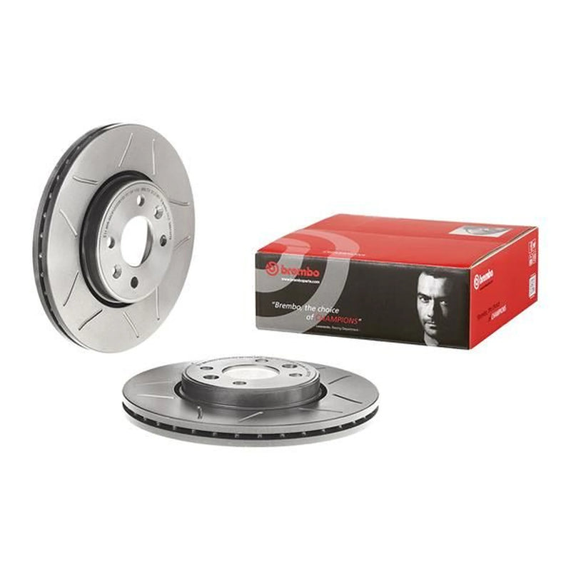 Brembo 2 x Slotted Front Brake Discs 09.8137.76-x2