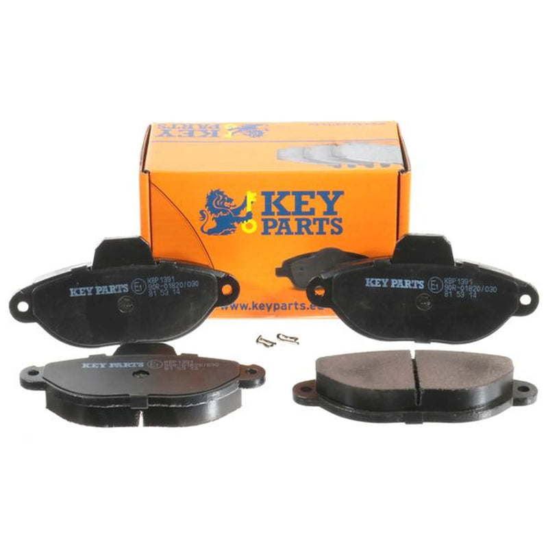Key Parts 4 x Front Brake Pad Set fits Fiat Cinquecento 1991-1999 0.7 0.9 1.1