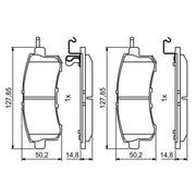 Bosch Front & Rear Pads fits Nissan Patrol VI 2010 on 5.6