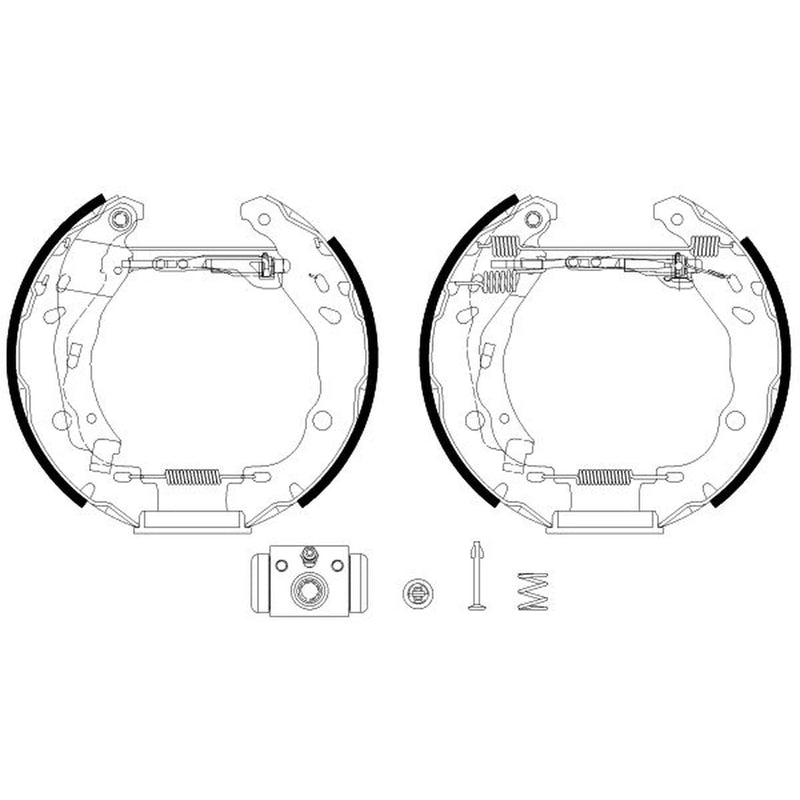Mintex Brake Shoe Set Axle Kit fits Dacia Logan II 2012 on 1.2 1.5
