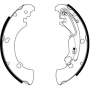 Mintex Brake Shoe Set Axle Kit fits Fiat Idea 2003-2004 1.2 1.3 1.4