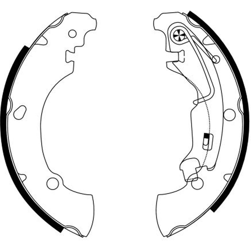 Mintex Brake Shoe Set Axle Kit fits Fiat Idea 2003-2004 1.2 1.3 1.4