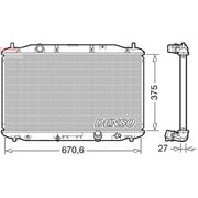 Denso Engine Radiator DRM40106