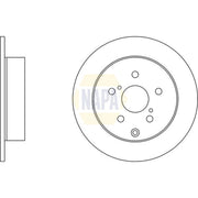 NAPA Rear Brake Discs & Pads fits Toyota Corolla Verso 2004-2009 1.6 1.8 2.0 2.2