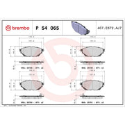 Brembo 8 x Front Brake Pad Set fits Fuso (Mitsubishi) Canter VII 2004 on